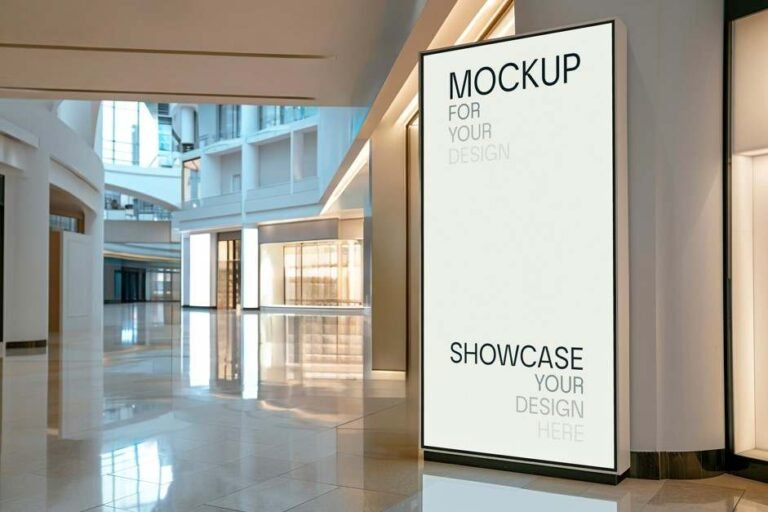 An indoor digital signage display.